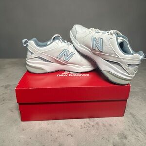 New Balance 608v5 Training Shoe Women’s Size 8 D Wide White/Blue WX608WB5 NIB